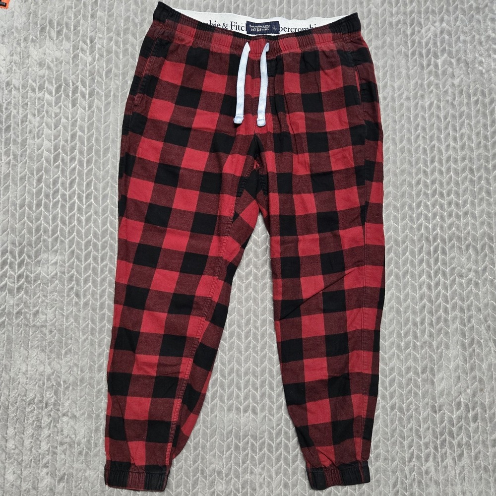 Abercrombie & Fitch Pants Mens Large Buffalo Plaid Soft A&F Sleep Jogger Lounge